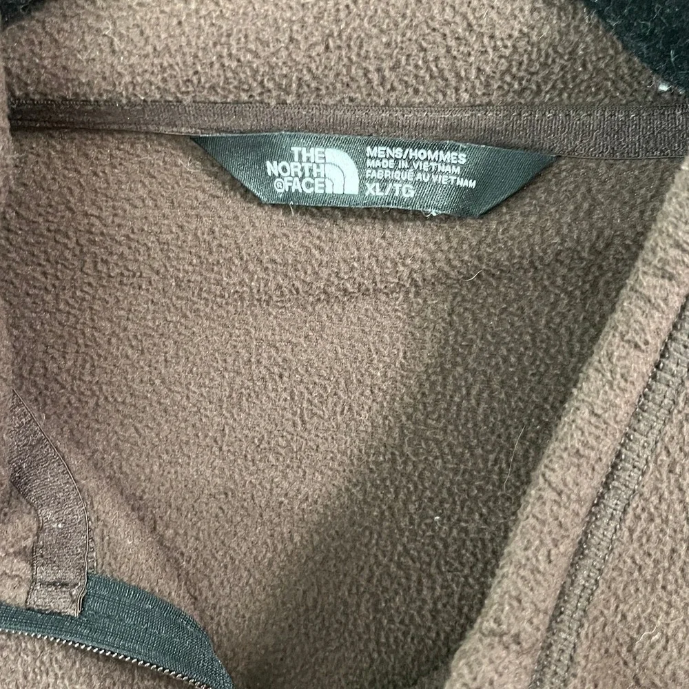 The North Face Pullover‎ Mens Size XL Brown Fleece Quarter Zip Preppy Gorpcore